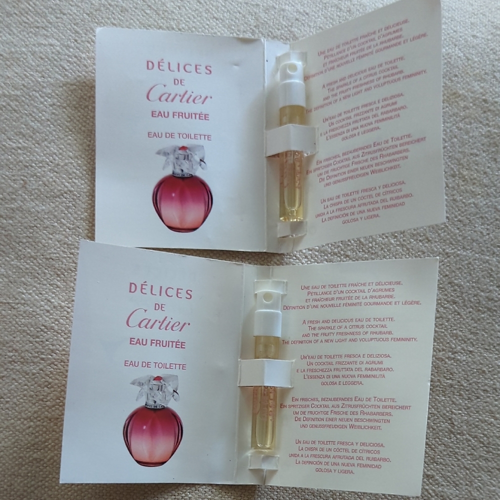 🆕 Cartier Délices Eau Fruitee 1.5ml Each - Set Of Two